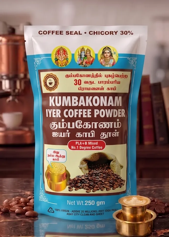 Kumbakonam Iyer Coffee (70% Coffee & 30% Chicory Blend) - Authentic South Indian Filter Coffee